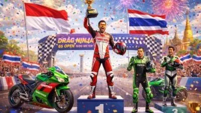 Video: TeknoTuner Indonesia Guncang Thailand, Rebut Podium 1 di Drag Ninja 65 Open 1000 Meter
