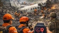 Ilustrasi pesawat jatuh